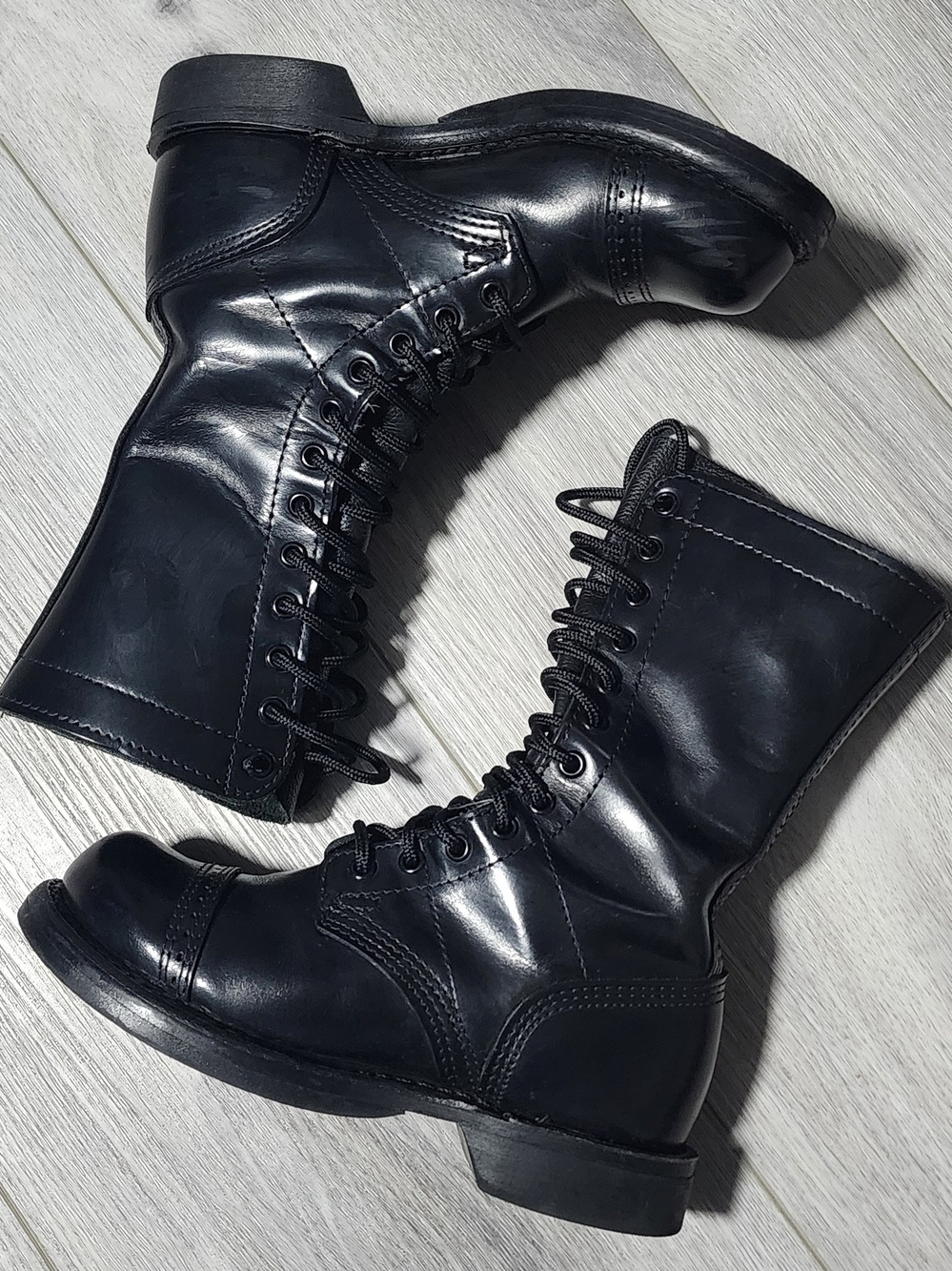Corcoran 10 Inch Original Black Leather Boots Womens Size 6.5 Mens Size 5